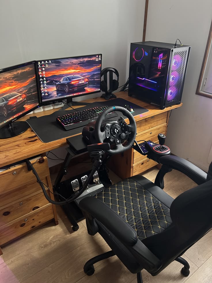 Racing wheels and pedals for PC PS4 PS5 racing simulation game