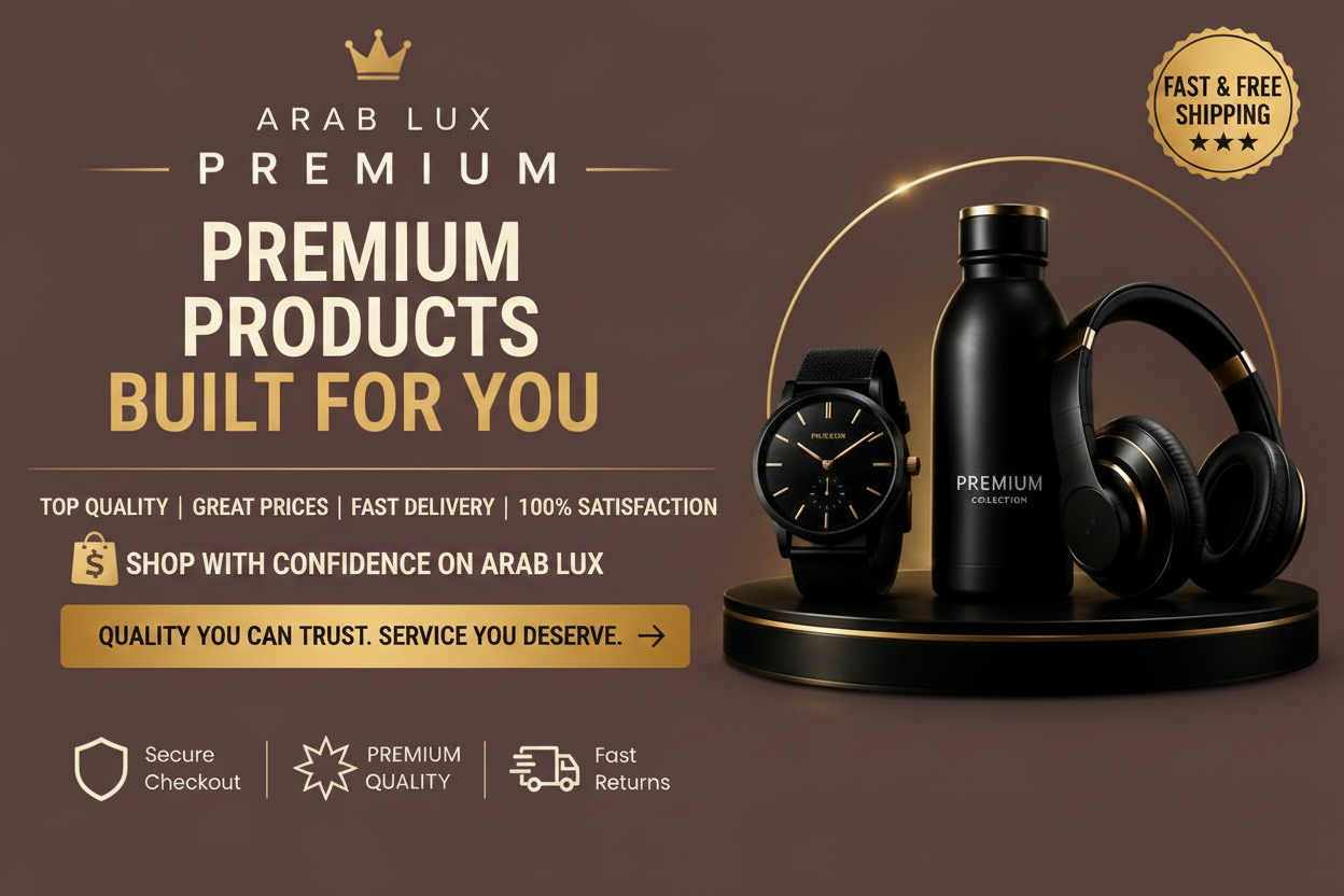 Arab Lux Brown Gold Banner