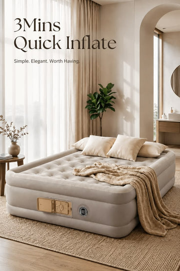 Portable Travel-friendly Inflation Air Sofa Bed with a Rechargeable Pump