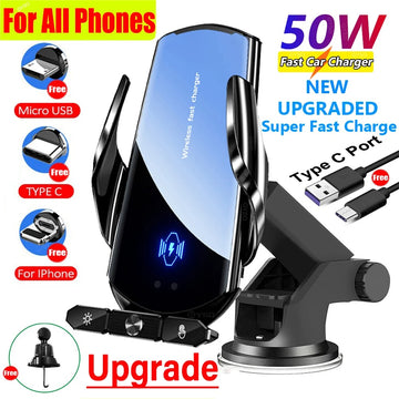 Auto Clamping Wireless Car Phone Charger